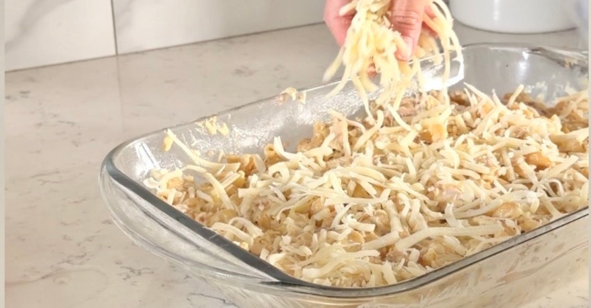 Creamy Ranch Rotisserie Chicken Protein Pasta Bake