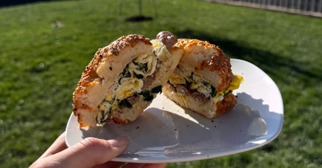 Homemade Breakfast Bagel Sandwich