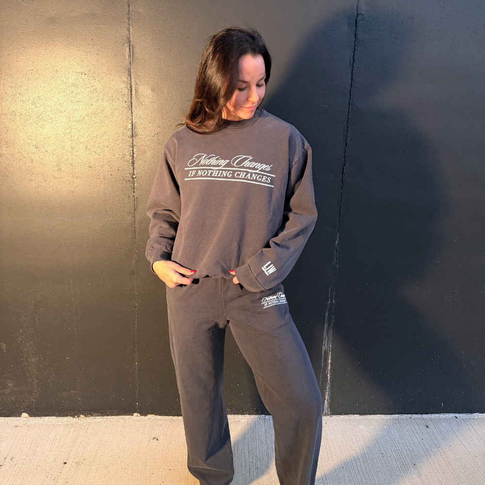 Nothing Changes Charcoal Gray Crewneck