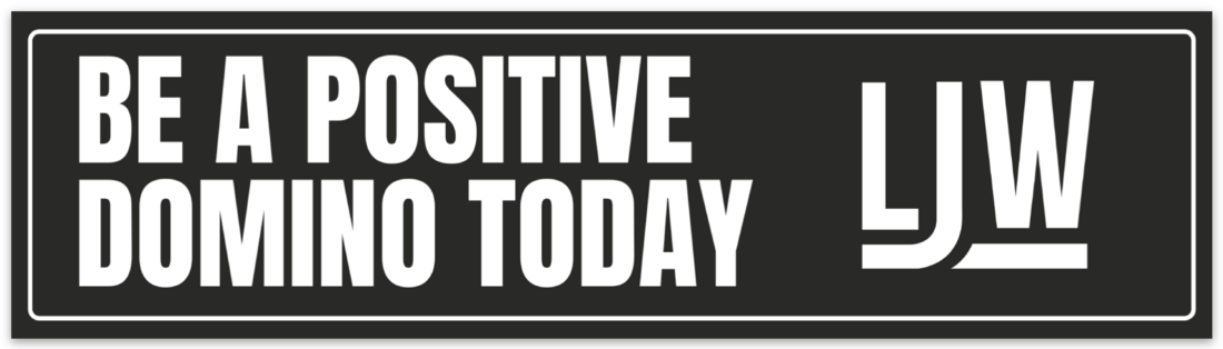 Bumper Sticker - Be a Positive Domino
