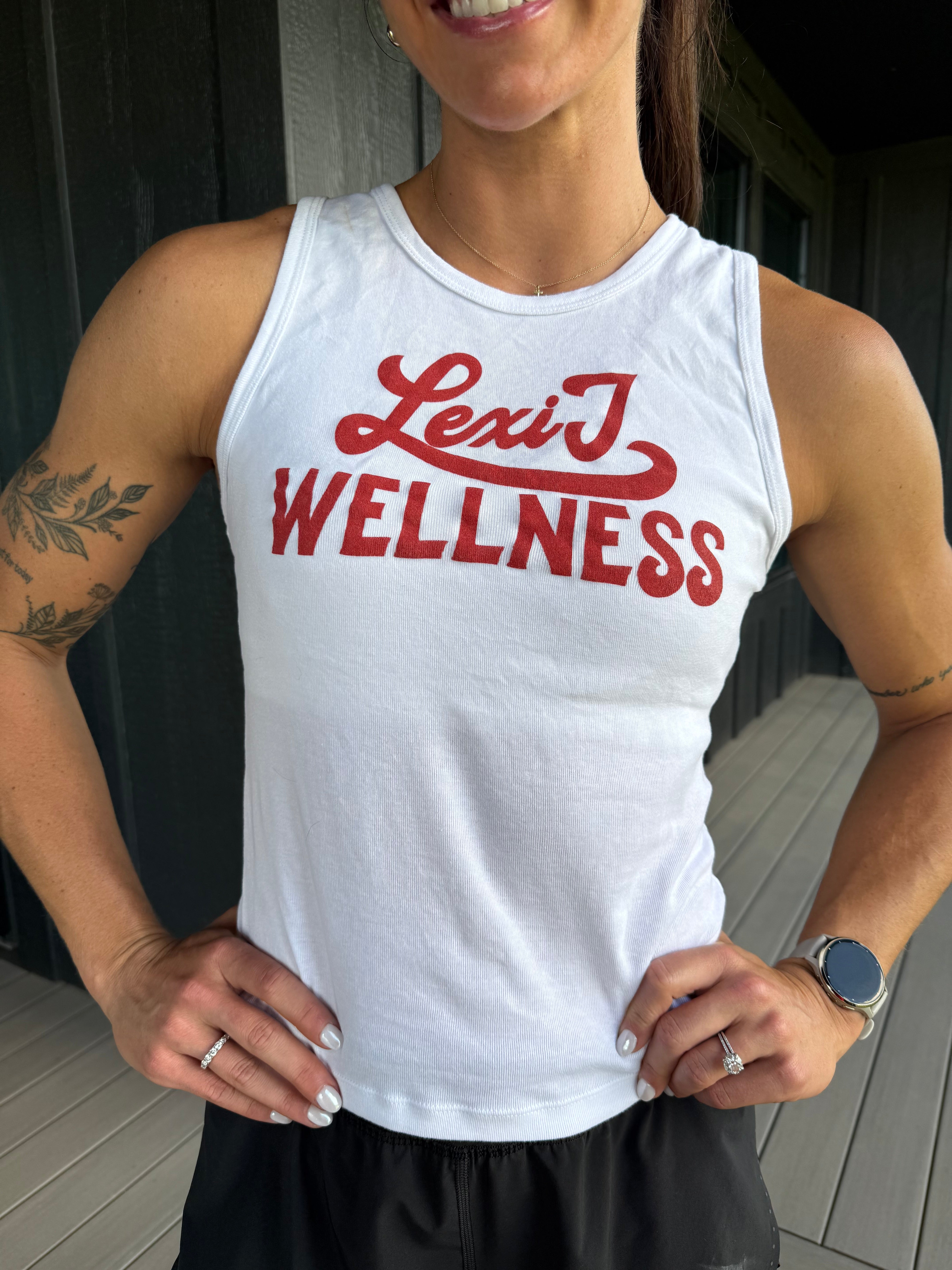 Red & White Tank